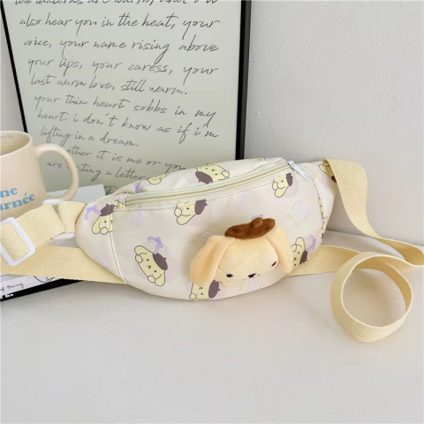 Сумочка-бананка, одне відділення, м’який значок, C68148 (В асортименті)