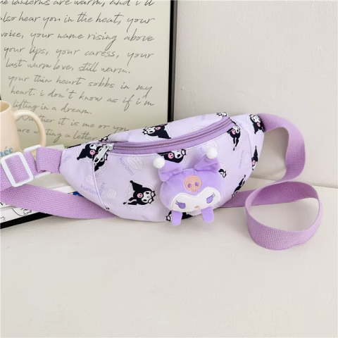 Сумочка-бананка, одне відділення, м’який значок, C68148 (В асортименті)