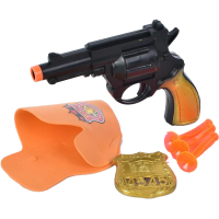 Револьвер, 17 см, в кобурі, 3 присоски, 22x15x4 см, 07-14-15 (В асортименті)