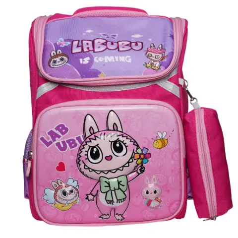 Рюкзак Labubu, 26x15x38 см, пенал, 2 відділення, C72895 (В асортименті)