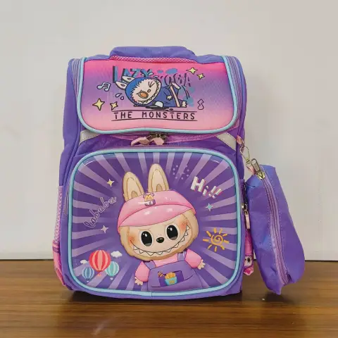 Рюкзак Labubu, 26x15x38 см, пенал, 2 відділення, C72895 (В асортименті)