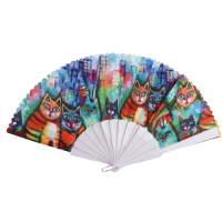 Віяло коти 22.5 см YG0242 (В асортименті)