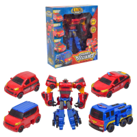 Трансформер 4в1, 4 машинки складаються в 1 трансформера, 24x9x27.5 см, Q1929