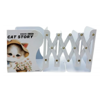 Полиця-тримач для книг розсувна металева Котик, 6872 (В асортименті)