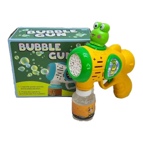 Пістолет з мильними бульбашками, XD800G, зі світловими ефектами, автоматичний, з мильним розчином