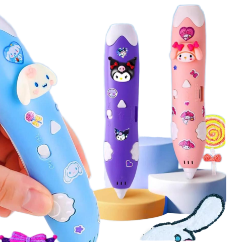 3D ручка Kuromi, шнури, зарядне, інструкція, SK301-2MLD/2YG/3KLM (В асортименті)