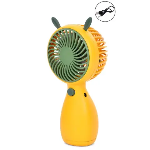 Вентилятор, 13 см, ручний/портативний, акумулятор, USB-зарядка, MK5607 (В асортименті)