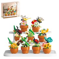 Конструктор Набір квітів у горщиках з комахами, P2294, 1670 деталей