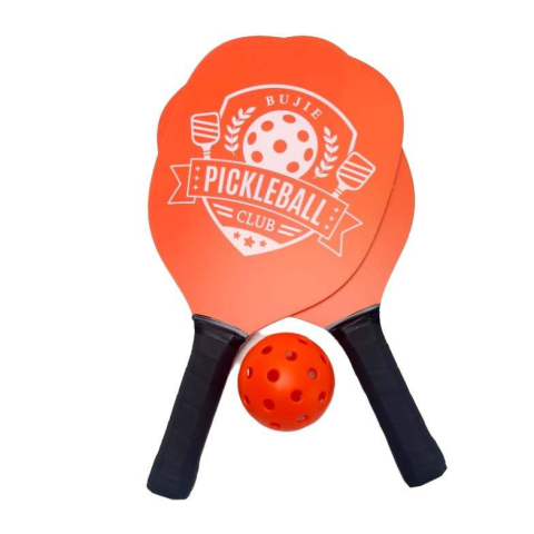 Ракетки дитячі для піклболу, 2 шт., дерево, 38 см, м’яч, пластик, 7 см, MR1497 (В асортименті)