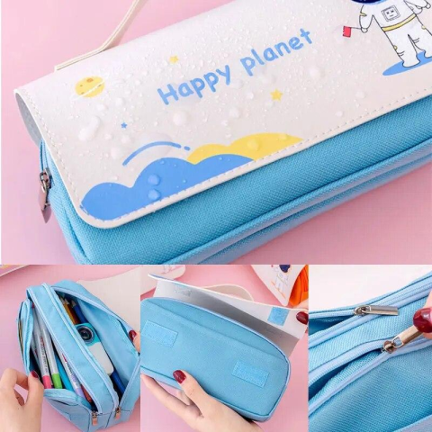 Пенал Happy Planet, 20.5x5.5x7 см, з ручкою, 0204P (В асортименті)