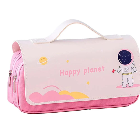 Пенал Happy Planet, 20.5x5.5x7 см, з ручкою, 0204P (В асортименті)