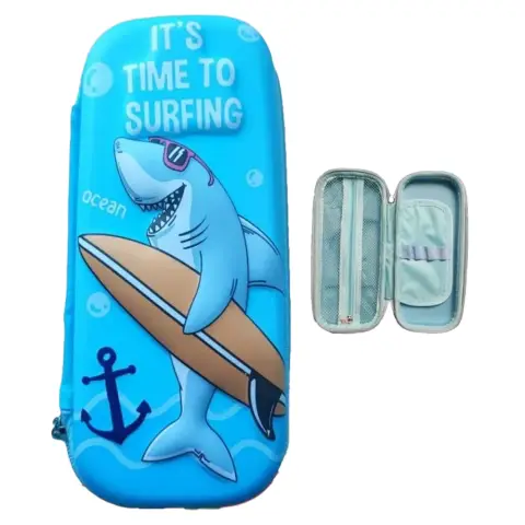 Пенал жорсткий об’ємний Акула, 21.5x8.5x9.5 см, PVC, 0921P (В асортименті)