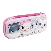 Пенал жорсткий об’ємний Котики, 21.5x4x8.5 см, PVC, 0913P (В асортименті)
