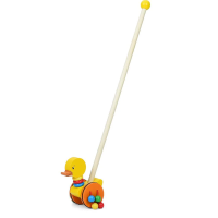 Дерев'яна Каталка на палці, 52 см, з фігуркою 12.5 см, MD1372 (В асортименті)