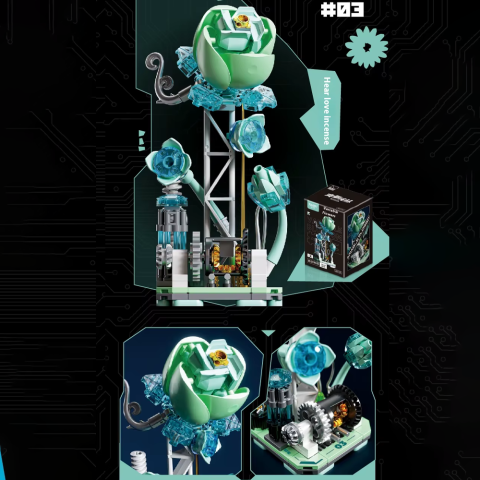 Конструктор Квіти, W9200, (В асортименті)