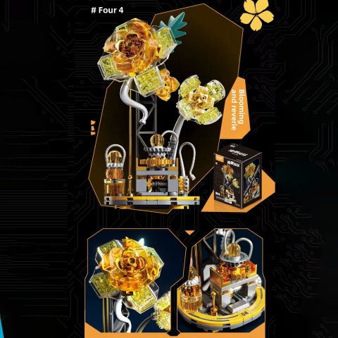 Конструктор Квіти, W9200, (В асортименті)