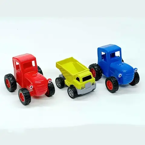 Ферма Синій трактор, навантажувач, 2 трактори, вантажівка, 32x8x21.5 см