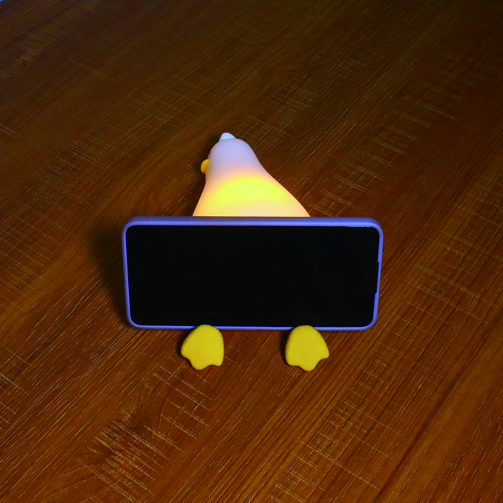 Нічник 7 кольорів підсвічування, USB Type-C, таймер, силіконовий, (C71561)