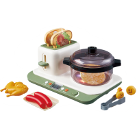 Плита, 12 елементів, тостер, підсвічування, звукові ефекти, каструля, сосиски, хлібці, курочка, C15