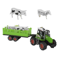 Трактор інерція з причепом і 2 тваринами (В асортименті)