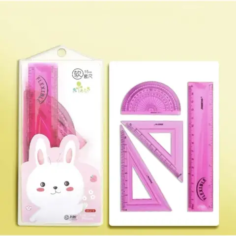 Набір лінійок Звірята, 15 см, трикутники, ZH-2315 (В асортименті)