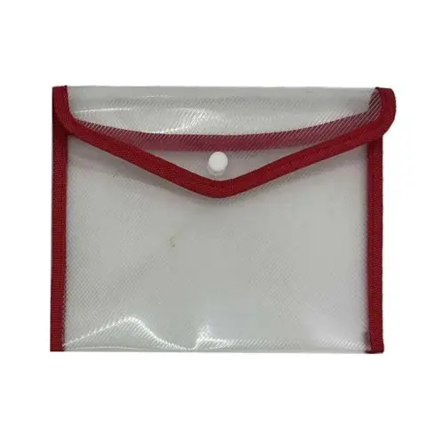 Папка для зошитів ПВХ на кнопці, кольоровий край, 22x16 см, 40 мкм, 2 шт. в упаковці, 404-А5 (В асортименті)