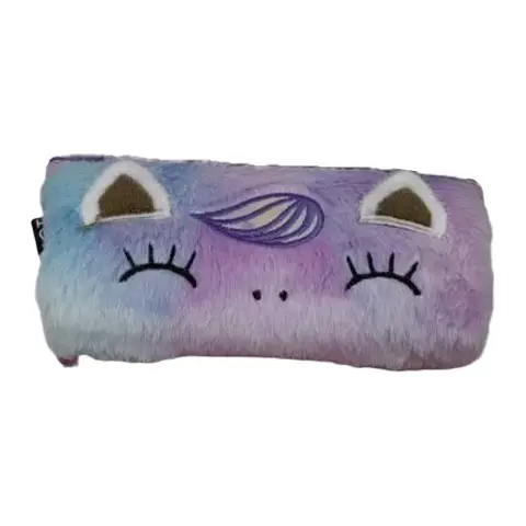 Пенал-косметичка хутряний Мордочка Єдинорога, Н-384 (В асортименті)