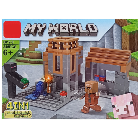 Конструктор дитячий My World Minecraft, LD6019, 181-245 деталей, (В асортименті)