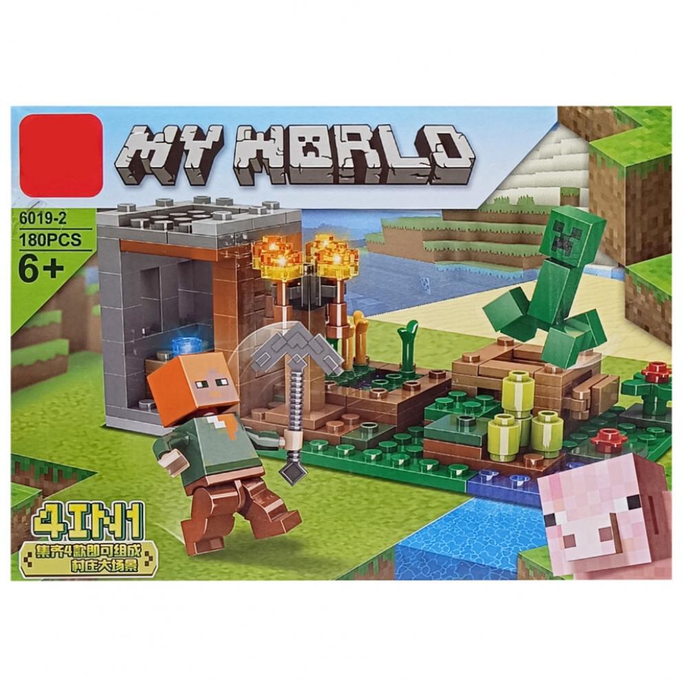 Конструктор дитячий My World Minecraft, LD6019, 181-245 деталей, (В асортименті)
