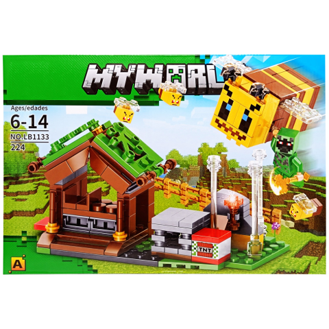 Конструктор Minecraft, LB1133, 219 деталей, 32x22x5 см, (В асортименті)