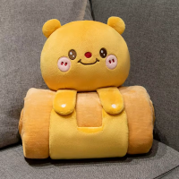 М’яка іграшка Звірятко, M18747, з пледиком, 2 заклепки (В асортименті)