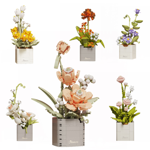 Конструктор Квіти, 21222, від 231 деталі, (В асортименті)