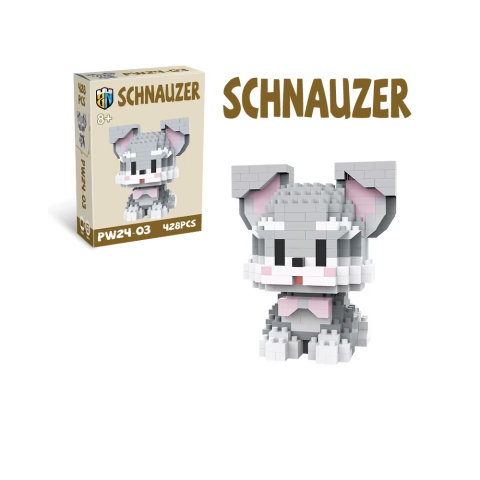 Конструктор Собака, PW24-01-3-4-5-6-7-8-9, від 330 деталей, від 6.5 см, (В асортименті)