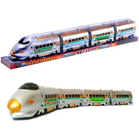 Поїзд МЕТЕОР з 3-ма вагонами, 757P, на батарейках, звукові ефекти