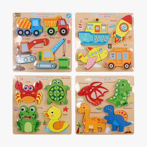 Вкладиші дерев’яні, 18x18 см, C73294 (В асортименті)