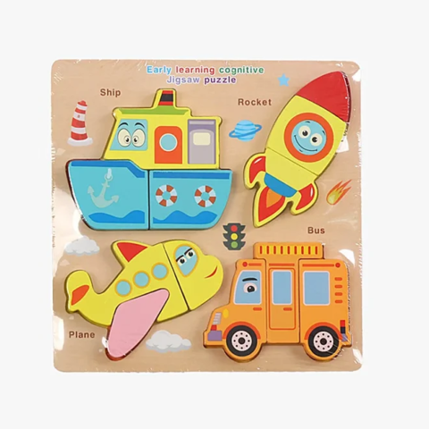 Вкладиші дерев’яні, 18x18 см, C73294 (В асортименті)