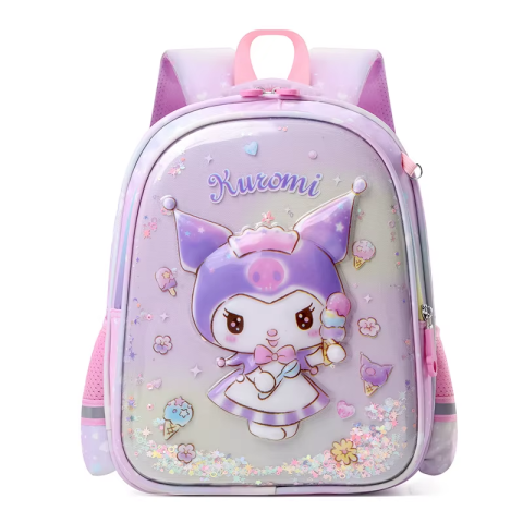 Рюкзак Kuromi, твердий корпус, 2 відділення, 2 бокові кишені, 1 внутрішня, C71647 (В асортименті)