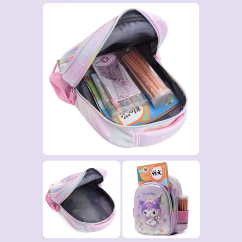 Рюкзак Kuromi, твердий корпус, 2 відділення, 2 бокові кишені, 1 внутрішня, C71647 (В асортименті)