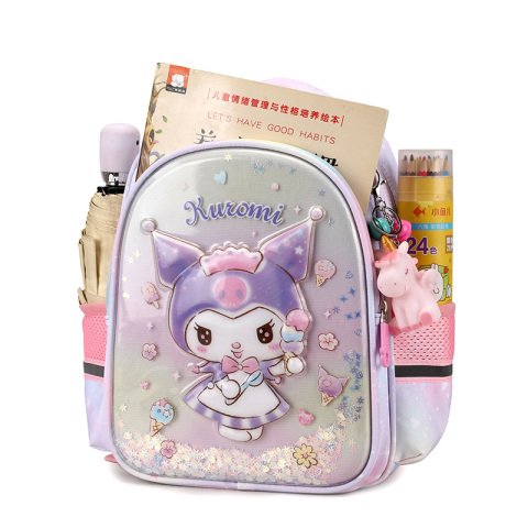 Рюкзак Kuromi, твердий корпус, 2 відділення, 2 бокові кишені, 1 внутрішня, C71647 (В асортименті)