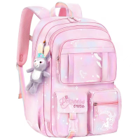 Рюкзак із брелком, 29x16x44 см, 2 відділення, C65508 (В асортименті)