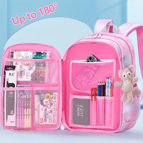 Рюкзак із брелком, 29x16x44 см, 2 відділення, C65508 (В асортименті)