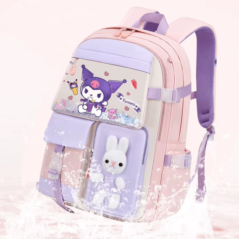 Рюкзак Kuromi, 36x20x40 см, 2 відділення, 6 кишень, регульовані лямки, на блискавці, C72823 (В асортименті)