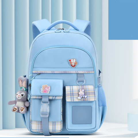 Рюкзак із брелком Зайченя, 30x17x44 см, 1 відділення, 6 кишень, на блискавці, C72832 (В асортименті)