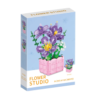 Конструктор Квіти в горщику, 9109A-9113A-9112A-9115A, від 548 деталей, (В асортименті)