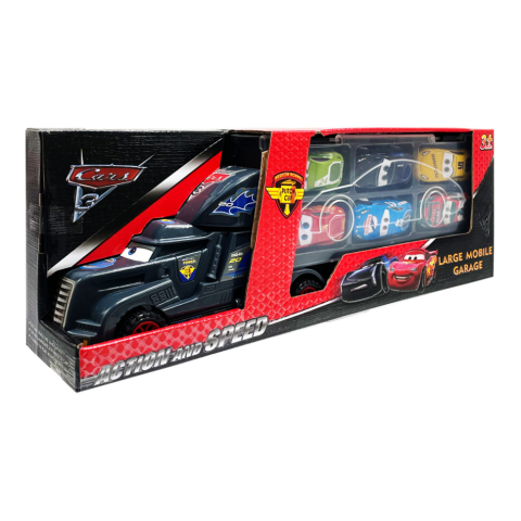 Ігровий набір машинок Тачки, вантажівка з гаражем, 6 машинок, 558-4/3788