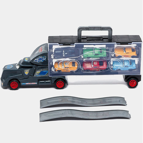 Ігровий набір машинок Тачки, вантажівка з гаражем, 6 машинок, 558-4/3788