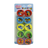 Набір штампиків Машина, 25 мм, 10 шт., у блістері, 1019-A (В асортименті)