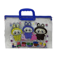 Папка-портфель ПВХ прозора Labubu, 28x39 см, 30 мкм, 33-L (В асортименті)