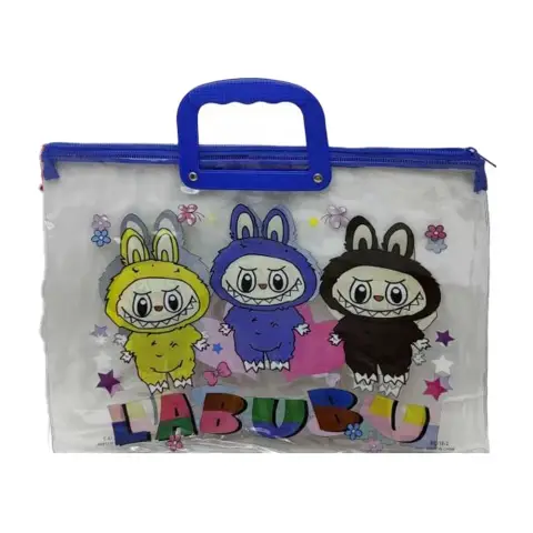 Папка-портфель ПВХ прозора Labubu, 28x39 см, 30 мкм, 33-L (В асортименті)