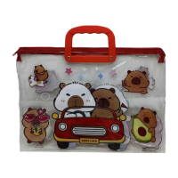 Папка-портфель ПВХ прозора Капібара, 28x39 см, 30 мкм, 33-CB (В асортименті)